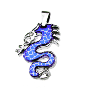 Ketting-RVS-Draak-blauw